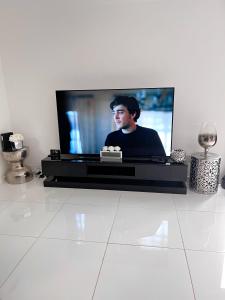 TV at/o entertainment center sa Homely Cozy 1 bedroom Apartment