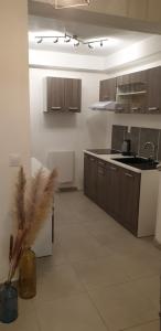 a kitchen with a sink and a counter top at Maison à deux pas de l'hôtel de ville in Calais