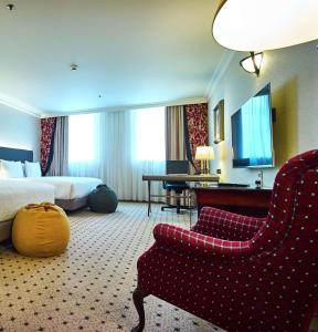 Χώρος καθιστικού στο Hilton Antwerp Old Town
