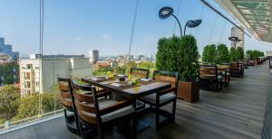 Balkón nebo terasa v ubytování Hilton Belgrade