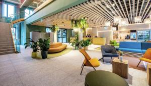 Hilton Garden Inn Mannheim的休息区