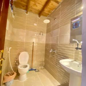 een badkamer met een toilet en een wastafel bij New Droub Camp in Nuweiba