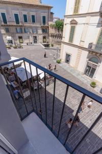 a view of a courtyard from a balcony of a building at Il Timbro B&B Vasto Centro in Vasto