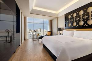 Rúm í herbergi á Hilton Lima Miraflores
