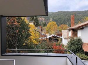 - une vue depuis le balcon d'une maison dans l'établissement Montaña Domesticada, à San Martín de los Andes