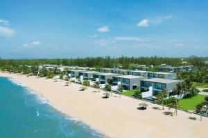 an aerial view of a resort on the beach at PLAYA Villa in Sanctuary Resort - 100m from Private Beach - New 2023 in Ho Tram