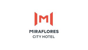 a logo for a hotel with the letter m and the words mirriers city hotel at MIRAFLORES CITY HOTEL in Lima