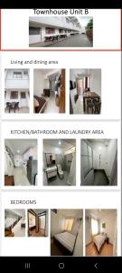eine Collage mit verschiedenen Bildern eines Zimmers in der Unterkunft RFAF Staycation 6 units Concepcion Tarlac in Concepcion