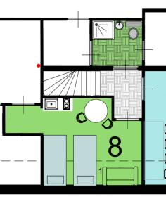 a floor plan of a house at Haus Mena Apartments in Wildemann