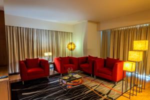 O Hotel Pune的休息区