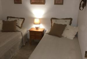 Ένα ή περισσότερα κρεβάτια σε δωμάτιο στο Cosy all-year holiday home