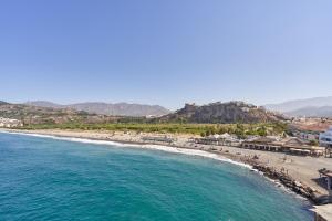 an aerial view of a beach in positano at Casa del mar Salobreña in Salobreña