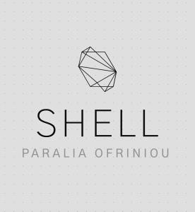 ein Schwarz-Weiß-Logo für einen Parallelalgorithmus in der Unterkunft Shell-paralia ofriniou in Ofrynio