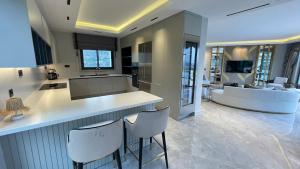 A kitchen or kitchenette at Bodrum Turkbuku Luxury Holiday Villas