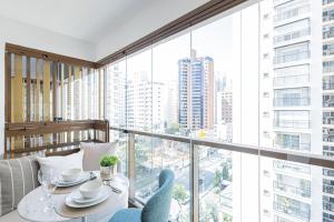 Χώρος καθιστικού στο Studio Luxo Vila Nova - Homax