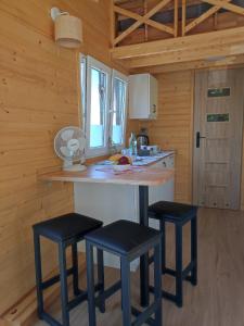 A kitchen or kitchenette at Mobile Tinyhouse 2 by Wolfsberger