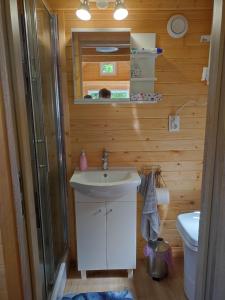 A bathroom at Mobile Tinyhouse 2 by Wolfsberger