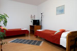 Posteľ alebo postele v izbe v ubytovaní Liszt Apartman