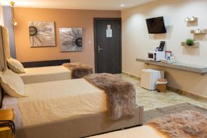 TV a/nebo společenská místnost v ubytování Basha Hotel & Restaurant