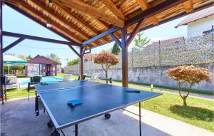 a ping pong table in the middle of a patio at Cozy Home In Starjak With Wifi in Starjak