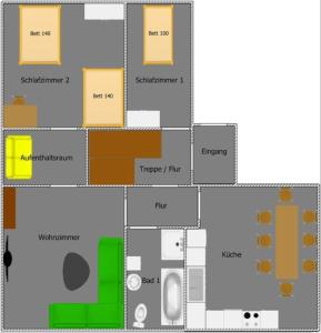 Majutuskoha BIG Apartment - 150qm in Bad Liebenwerda korruse plaan