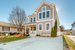 a large white house with a driveway at Town of Rehoboth Beach 302 Laurel St in Rehoboth Beach