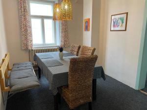 A seating area at Apartmány Lavande