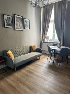 Ruang duduk di Ferienwohnung Südstrand