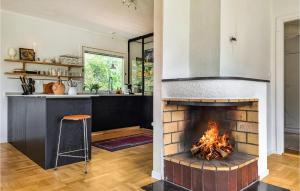 un camino nella cucina di una casa di Amazing Home In Tollered With Kitchen a Tollered