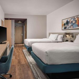 En eller flere senge i et værelse på Hilton Garden Inn Grapevine At Silverlake Crossing, Tx