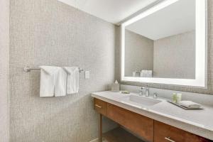 un bagno con lavandino e specchio di Hilton Phoenix Tapatio Cliffs Resort a Phoenix