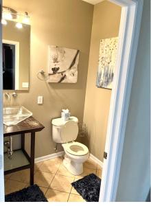 een badkamer met een toilet en een wastafel bij Your Dream Home in Milwaukee