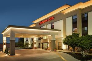 a hotel with a sign on the front of it at Hampton Inn San Angelo in San Angelo