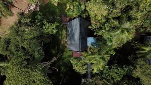 an overhead view of a tree house in theforest at Quinta Borba - Cabanas no centro de Itajaí in Itajaí
