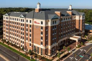 an aerial view of a building at Homewood Suites By Hilton Charlotte Southpark in Charlotte