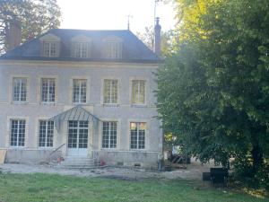 una gran casa blanca con un árbol delante en La Grand Maison, en Orléans