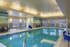 a large swimming pool in a hotel at Homewood Suites by Hilton Pittsburgh-Southpointe in Canonsburg