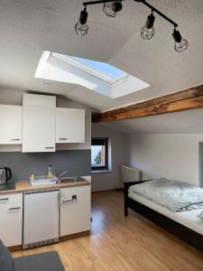 Postel nebo postele na pokoji v ubytování Zentrale Wohnung in Düren