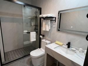 Koupelna v ubytování GreenTree Inn Express Hotel Suzhou Taicang West Nanjing Road