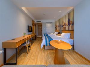 Posezení v ubytování GreenTree Eastern Hotel Jiaxing Jiangnan Moore Store