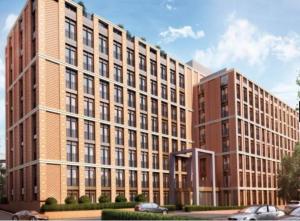 un gran edificio de ladrillo con coches estacionados frente a él en Luxury Flat 1 Bedroom Flat I Working Professionals & Contractors I Flat 86, en Saint Albans