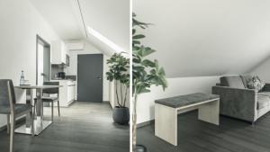 Kuchyň nebo kuchyňský kout v ubytování Landhotel Waldeck