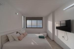 טלויזיה ו/או מרכז בידור ב-Beachfront apartment with breathtaking sea view