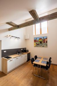 Kuchyň nebo kuchyňský kout v ubytování Zámecký Hostel Litomyšl
