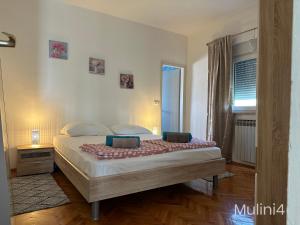 1 dormitorio con 1 cama grande en una habitación en Vala Apartments - Helvetia Rovinj en Rovinj
