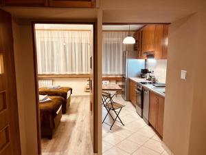 Kitchen o kitchenette sa APARTAMENT TYCHY MIASTO 60m2