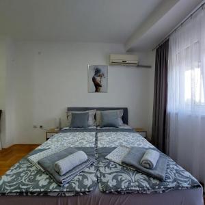 Giường trong phòng chung tại Apartman Tara