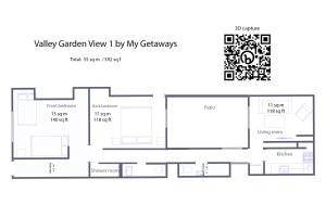 a floor plan of a gallery garden view i by mygreens at Valley Garden View 1 By My Getaways in Brighton & Hove