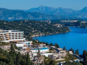 a view of a resort with a lake at Angsana Corfu Resort & Spa in Benitses