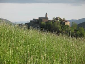 a village on top of a hill with tall grass at Casa Macianet in Beranui